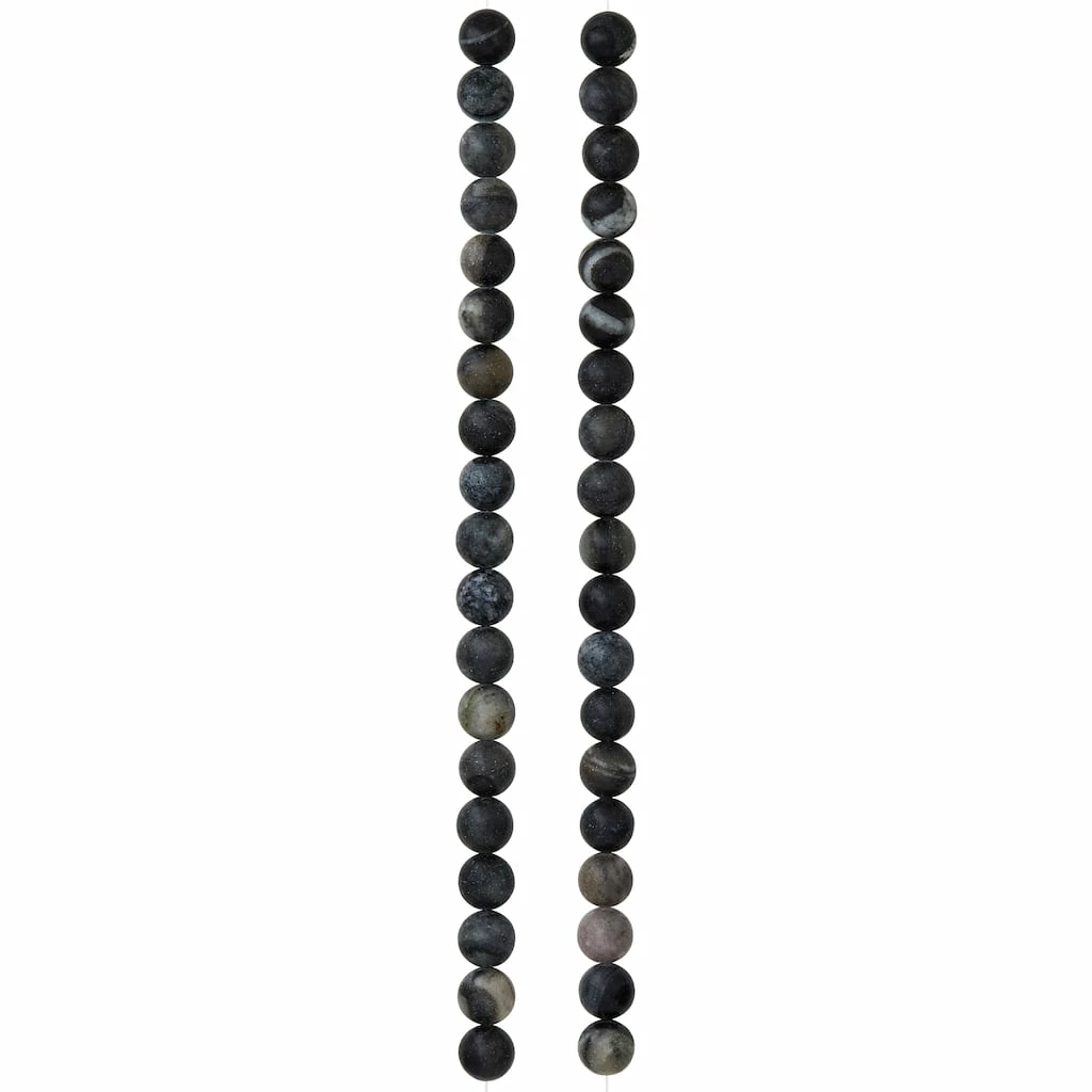 Best deal π Buy 𧨠Bead Gallery® Black Network Stone Round Beads, 8mm π π 5 Best deal π Buy 𧨠Bead Gallery® Black Network Stone Round Beads, 8mm π π - Image 3