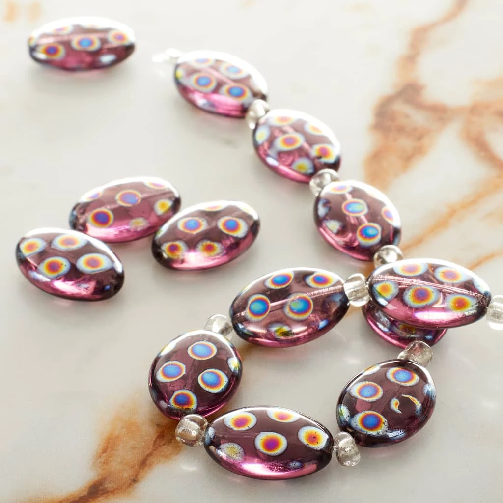 Wholesale ๐ Discount ๐ฅ Bead Gallery® Amethyst Czech Glass Oval Beads, 16mm ๐ฅ ๐ฅ 4 Wholesale ๐ Discount ๐ฅ Bead Gallery® Amethyst Czech Glass Oval Beads, 16mm ๐ฅ ๐ฅ - Image 2