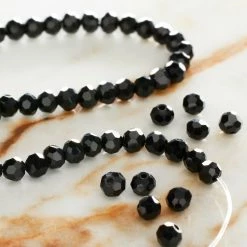 Discount 🔥 Cheap 💯 Bead Gallery® Jet Black Round Faceted Glass Beads, 4mm 🔥 🔥 -Bead Gallery Shop 10120085 20