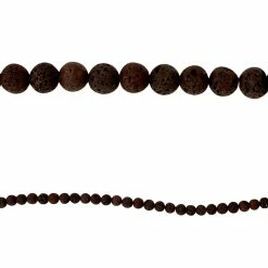 Brand new 🔥 Discount 😀 Bead Gallery® Brown Lava Round Beads, 8mm ⭐ 🧨