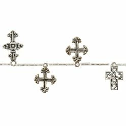Cheap 😀 Best reviews of 🌟 Bead Gallery® Silver Plated Cross Charm Mix 💯 🎁