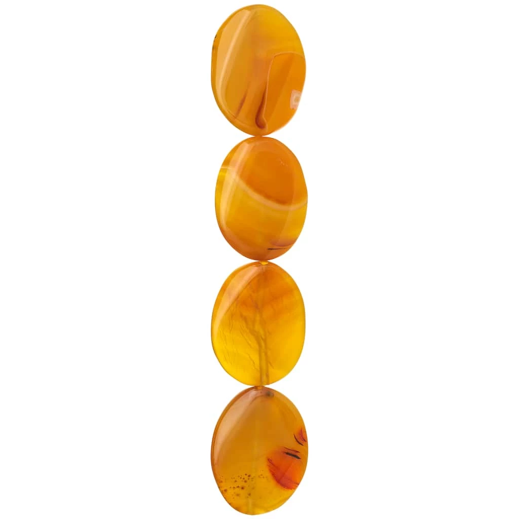 Hot Sale ๐ Cheapest โญ Bead Gallery® Amber Dyed Fire Agate Oval Beads, 40mm โจ ๐ 5 Hot Sale ๐ Cheapest โญ Bead Gallery® Amber Dyed Fire Agate Oval Beads, 40mm โจ ๐ - Image 3