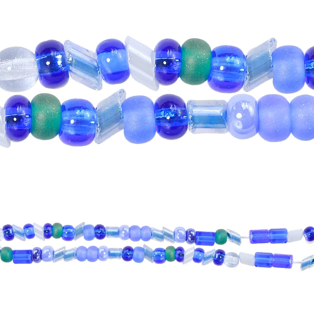Buy ❤️ Hot Sale 🔔 12 Pack: Bead Gallery® Aqua Czech Glass Mixed Beads, 6/0 ✔️ 😍 3 Buy ❤️ Hot Sale 🔔 12 Pack: Bead Gallery® Aqua Czech Glass Mixed Beads, 6/0 ✔️ 😍
