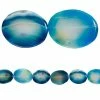 Hot Sale 👏 Promo ✔️ 12 Pack: Bead Gallery® Fire Blue Agate Oval Beads, 40mm ❤️ 🔥