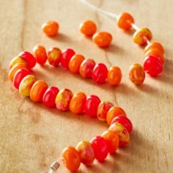 Deals 🤩 Cheapest 💯 Bead Gallery® Orange Swirl Czech Glass Rondelle Beads, 6mm 🔔 ⌛ -Bead Gallery Shop 10149797 20