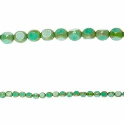 Best Sale 🔥 Top 10 🎉 Bead Gallery® Aqua Czech Glass Table Cut Lentil Beads, 8mm 🔥 ✔️