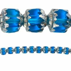 Best Pirce 🌟 Promo 🧨 Bead Gallery® Sapphire Czech Glass Faceted Cathedral Beads, 6mm 👏 💯