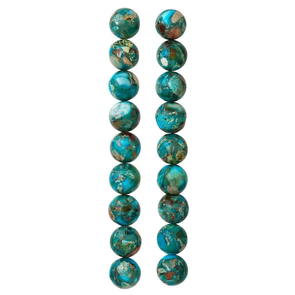 Promo ๐ฏ Top 10 ๐คฉ Bead Gallery® Turquoise Dyed Imperial Jasper Round Beads, 10mm ๐ โญ 5 Promo ๐ฏ Top 10 ๐คฉ Bead Gallery® Turquoise Dyed Imperial Jasper Round Beads, 10mm ๐ โญ - Image 3