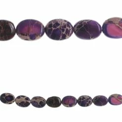 Buy ๐ Coupon ๐ฅฐ 12 Pack: Bead Gallery® Amethyst Dyed Serpentine Jasper Oval Beads, 16mm โญ โค๏ธ