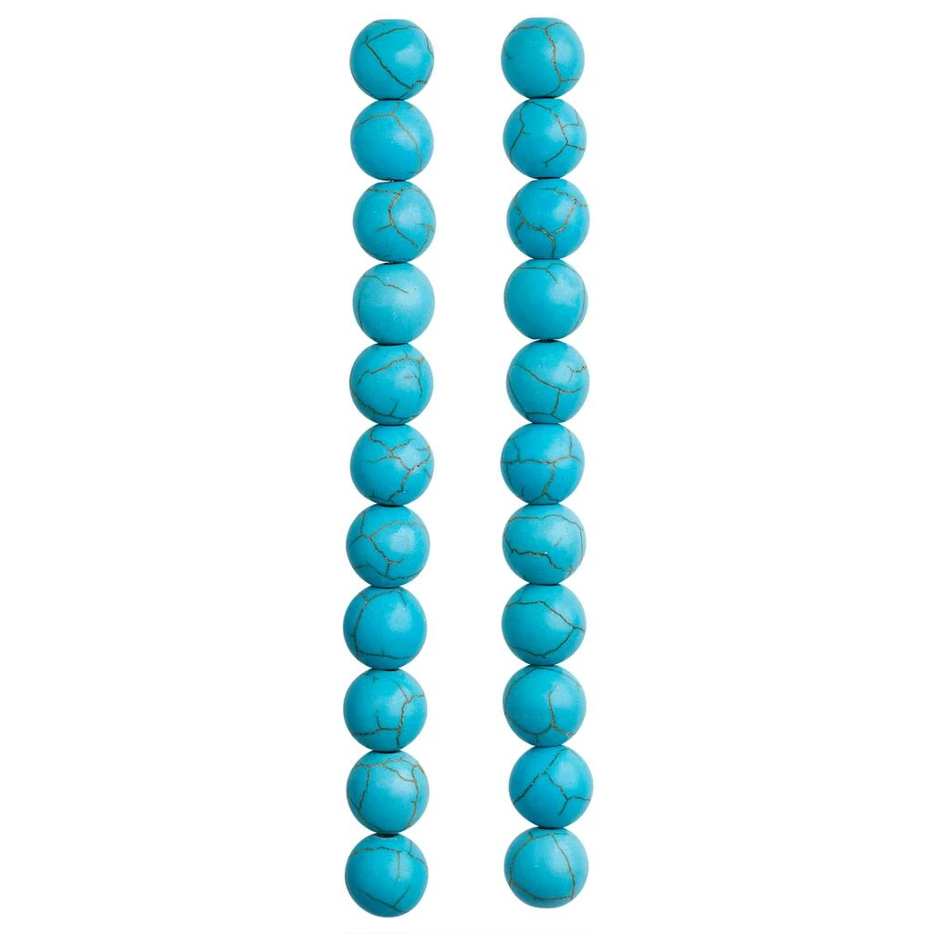 Wholesale ๐ฅฐ Cheapest ๐ Bead Gallery® Turquoise Dyed Howlite Round Beads, 10mm ๐คฉ โจ 5 Wholesale ๐ฅฐ Cheapest ๐ Bead Gallery® Turquoise Dyed Howlite Round Beads, 10mm ๐คฉ โจ - Image 3