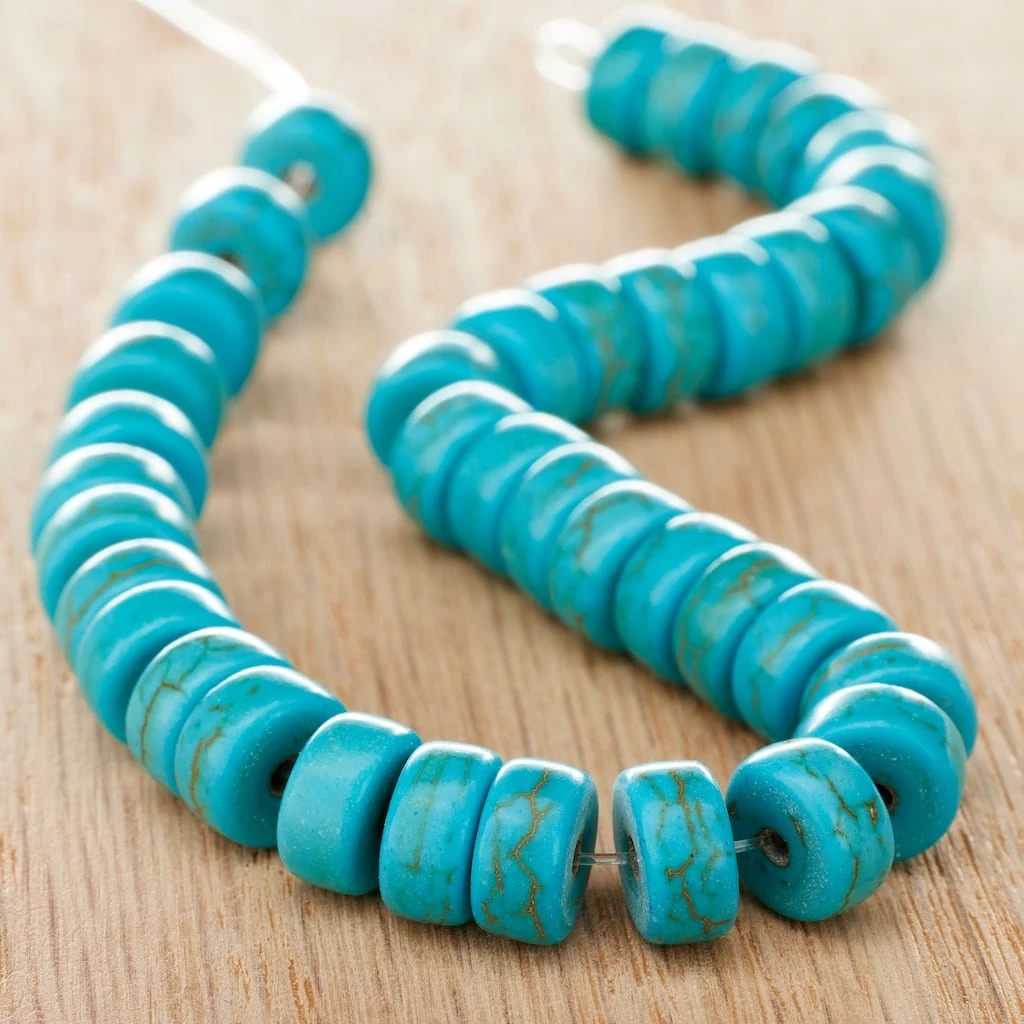 Best deal โจ Brand new ๐ฏ Bead Gallery® Turquoise Dyed Howlite Heishi Beads, 8mm ๐ฅ ๐ 4 Best deal โจ Brand new ๐ฏ Bead Gallery® Turquoise Dyed Howlite Heishi Beads, 8mm ๐ฅ ๐ - Image 2