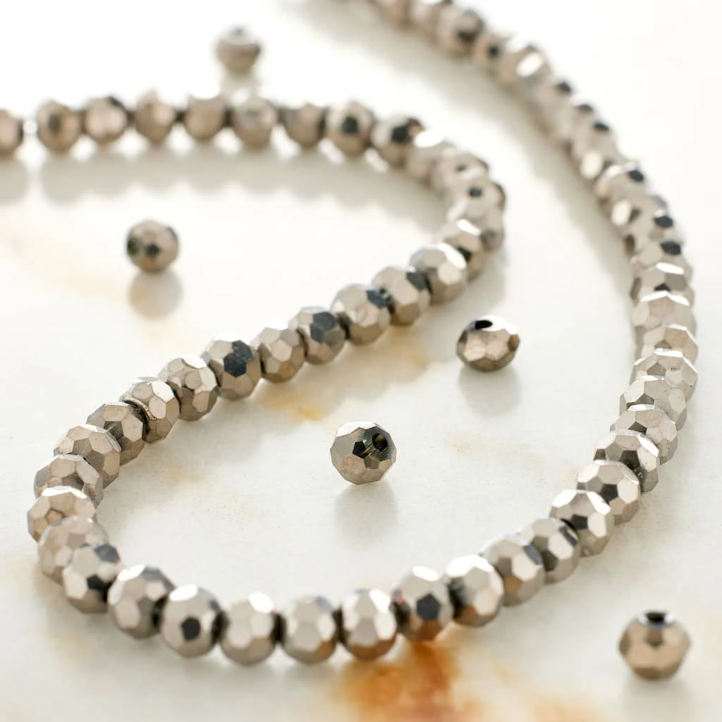 Cheap ๐ Buy โ๏ธ Bead Gallery® Silver Faceted Glass Beads, 3mm โจ ๐ฅ 4 Cheap ๐ Buy โ๏ธ Bead Gallery® Silver Faceted Glass Beads, 3mm โจ ๐ฅ - Image 2