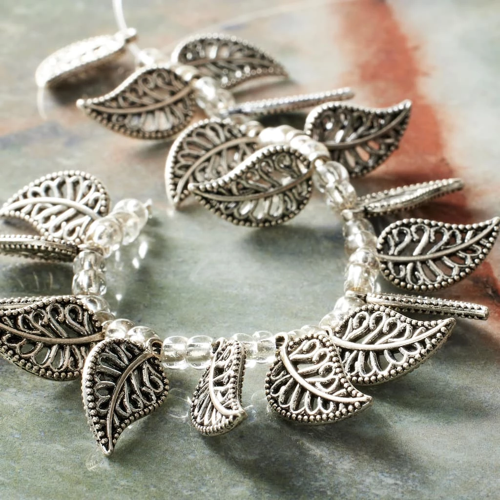 Deals π Wholesale π Bead Gallery® Antique Silver Leaf Metal Beads, 16mm π― 𧨠4 Deals π Wholesale π Bead Gallery® Antique Silver Leaf Metal Beads, 16mm π― 𧨠- Image 2