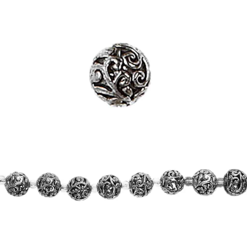 Budget ๐งจ Best Sale ๐ 12 Pack: Bead Gallery® Silver-Plated Round Filigree Beads, 10mm โ๏ธ ๐ 3 Budget ๐งจ Best Sale ๐ 12 Pack: Bead Gallery® Silver-Plated Round Filigree Beads, 10mm โ๏ธ ๐