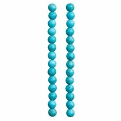 Budget 🔥 Budget 😉 Bead Gallery® Turquoise Dyed Howlite Round Beads, 8mm 🔥 🌟 -Bead Gallery Shop 10242626 30