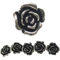 Coupon ๐งจ Brand new ๐ฏ Bead Gallery® Silver CCB Rose Beads, 30mm ๐ ๐