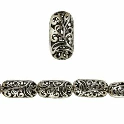 Promo ๐ New ๐ Bead Gallery® Silver Plated Vine Pattern Beads, 20mm ๐ ๐งจ