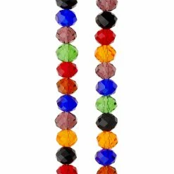 Brand new 😍 Wholesale 🔔 Bead Gallery® Multicolor Faceted Translucent Glass Rondelle Beads, 8mm 👏 🛒