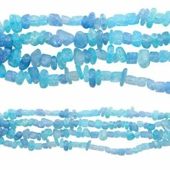 Buy 🥰 Outlet ❤️ 12 Pack: Bead Gallery® Aqua Crackled Glass Chip Beads 🎉 ⭐