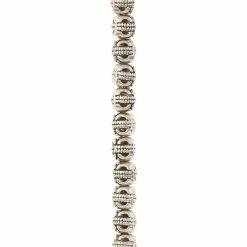 Promo 😉 Buy ✨ Bead Gallery® Silver Plated Carved Round Beads, 6mm ⭐ 🎉