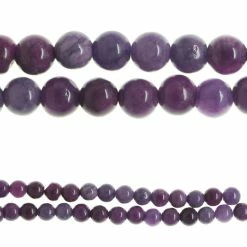 Outlet 🥰 Promo 🎉 12 Pack: Bead Gallery® Purple Dyed Quartzite Round Beads, 8mm 😀 ✔️
