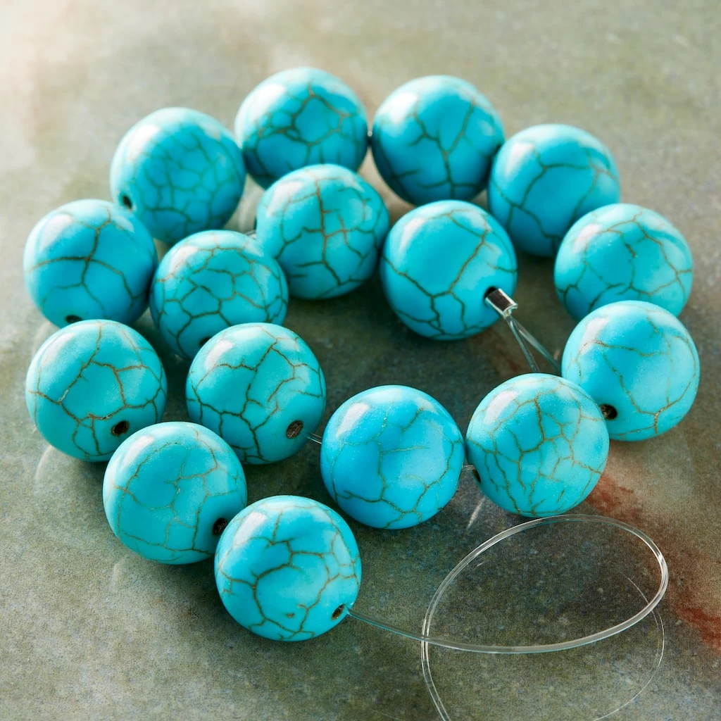 Coupon ๐ Best Sale ๐ Bead Gallery® Turquoise Dyed Howlite Round Beads, 12mm ๐ ๐คฉ 4 Coupon ๐ Best Sale ๐ Bead Gallery® Turquoise Dyed Howlite Round Beads, 12mm ๐ ๐คฉ - Image 2