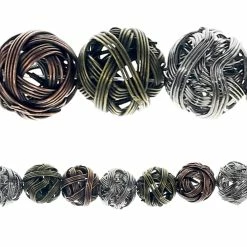 Top 10 🔔 Best Sale ❤️ 12 Pack: Bead Gallery® Multicolor Wire Ball Metal Beads, 15mm 🎉 ✨