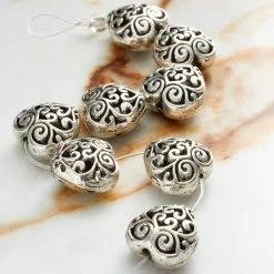 Cheapest 😀 Best deal 🔥 Bead Gallery® Silver Plated Filigree Heart Beads, 12mm ✔️ 🧨 -Bead Gallery Shop 10265359 20
