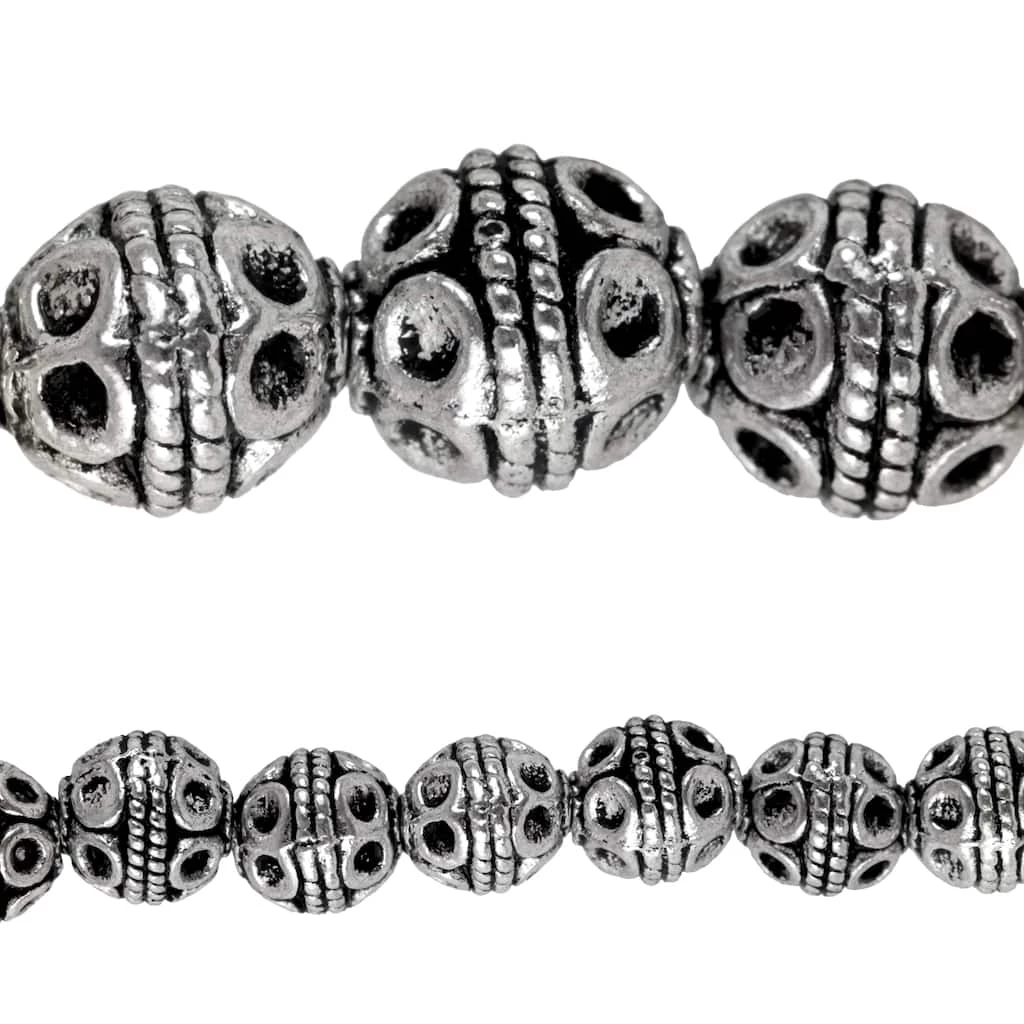 Cheap π Deals β Bead Gallery® Silver Plated Carved Round Beads, 8mm βοΈ β 3 Cheap π Deals β Bead Gallery® Silver Plated Carved Round Beads, 8mm βοΈ β