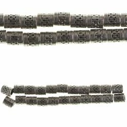 Cheapest 🔥 New 🤩 12 Pack: Bead Gallery® Silver Snake Carved Metal Tube Beads, 9mm 🥰 ⭐