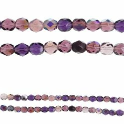 Budget 😍 Top 10 💯 12 Pack: Bead Gallery® Purple Mix Faceted Czech Glass Round Beads, 6mm ❤️ 🥰