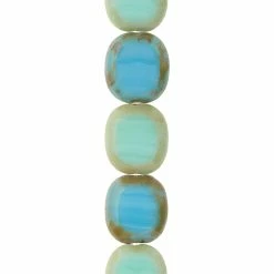 Cheap โจ Best Sale โจ Bead Gallery® Turquoise Mix Czech Glass Lentil Beads, 14mm ๐ฅ ๐ฏ