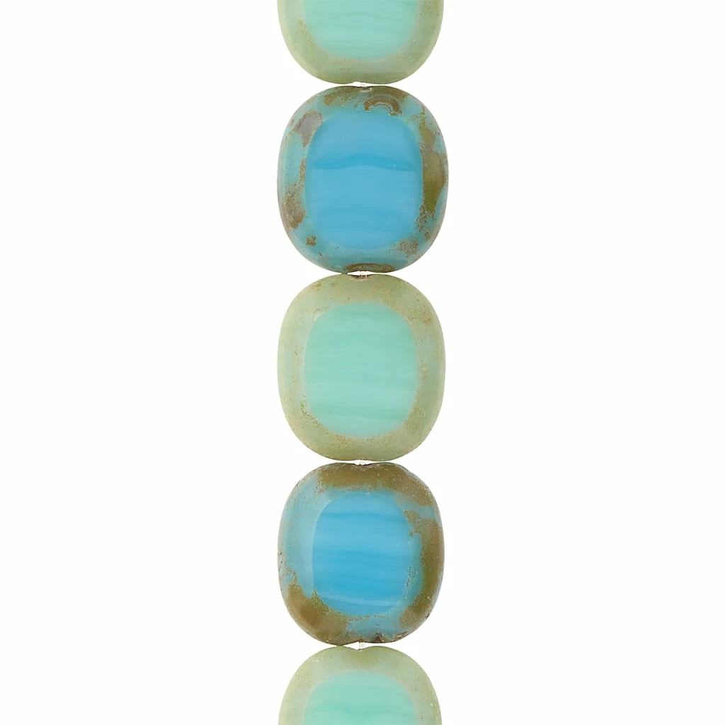 Cheap โจ Best Sale โจ Bead Gallery® Turquoise Mix Czech Glass Lentil Beads, 14mm ๐ฅ ๐ฏ 3 Cheap โจ Best Sale โจ Bead Gallery® Turquoise Mix Czech Glass Lentil Beads, 14mm ๐ฅ ๐ฏ