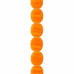 New 🧨 Top 10 💯 Bead Gallery® Orange Czech Glass Lentil Beads, 14mm ✨ ⌛