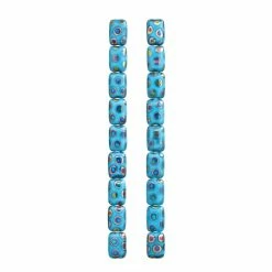 Cheapest 🌟 Best Pirce 💯 Bead Gallery® Turquoise Spotted Czech Glass Rectangle Beads, 12mm 🎉 🥰 -Bead Gallery Shop 10288481 30