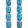 Cheapest 🌟 Best Pirce 💯 Bead Gallery® Turquoise Spotted Czech Glass Rectangle Beads, 12mm 🎉 🥰 -Bead Gallery Shop 10288481 31