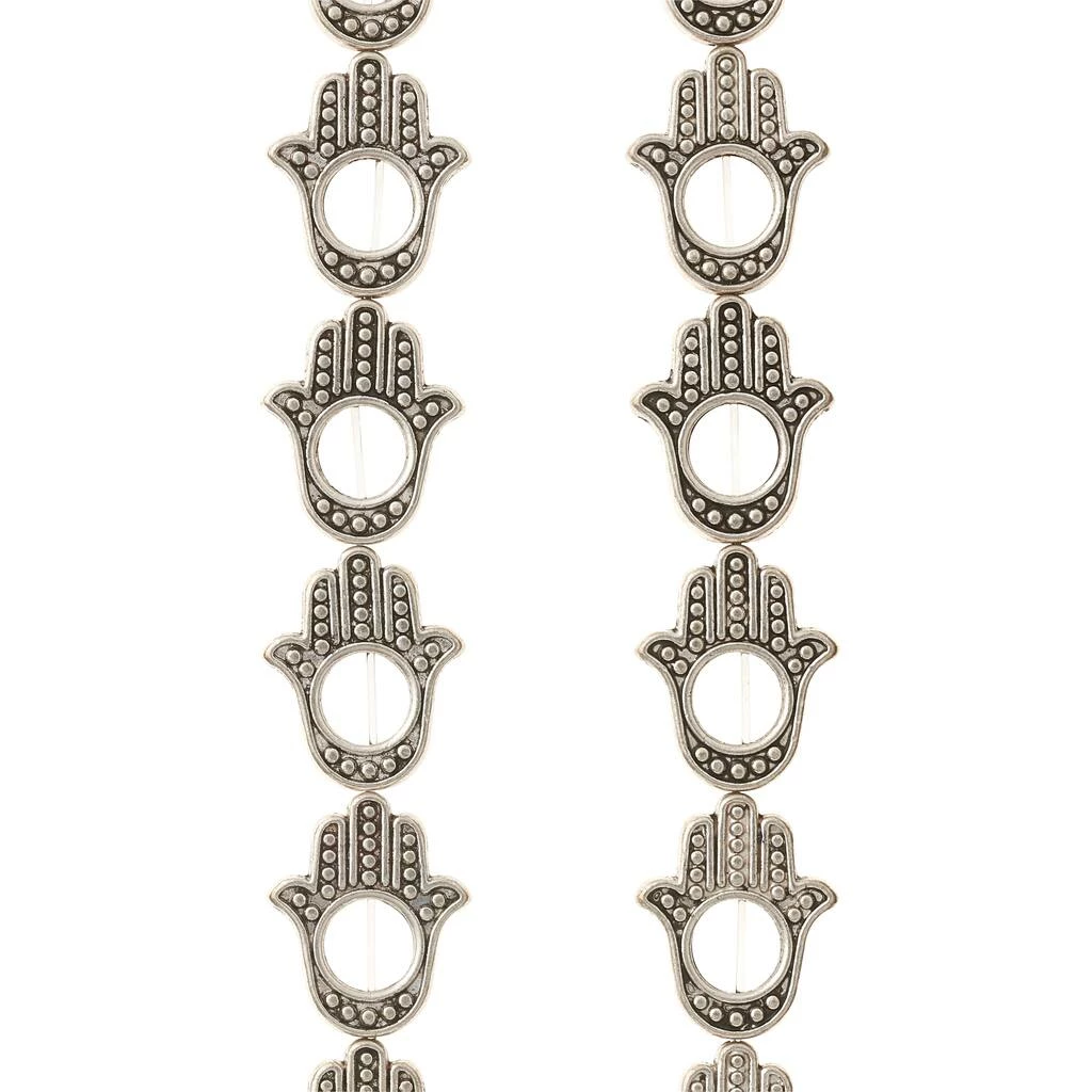 Discount π Outlet π Bead Gallery® Silver Plated Metal Hamsa Beads, 15mm π π 6 Discount π Outlet π Bead Gallery® Silver Plated Metal Hamsa Beads, 15mm π π - Image 4