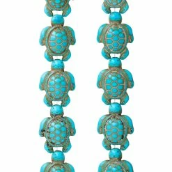 Brand new 🎉 Best reviews of 😉 Bead Gallery® Turquoise Dyed Reconstituted Stone Turtle Beads, 18mm 🔔 🎉