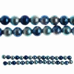 Discount 🛒 Coupon 🔥 Bead Gallery® Blue Round Painted Glass Beads, 10mm 🧨 ✔️