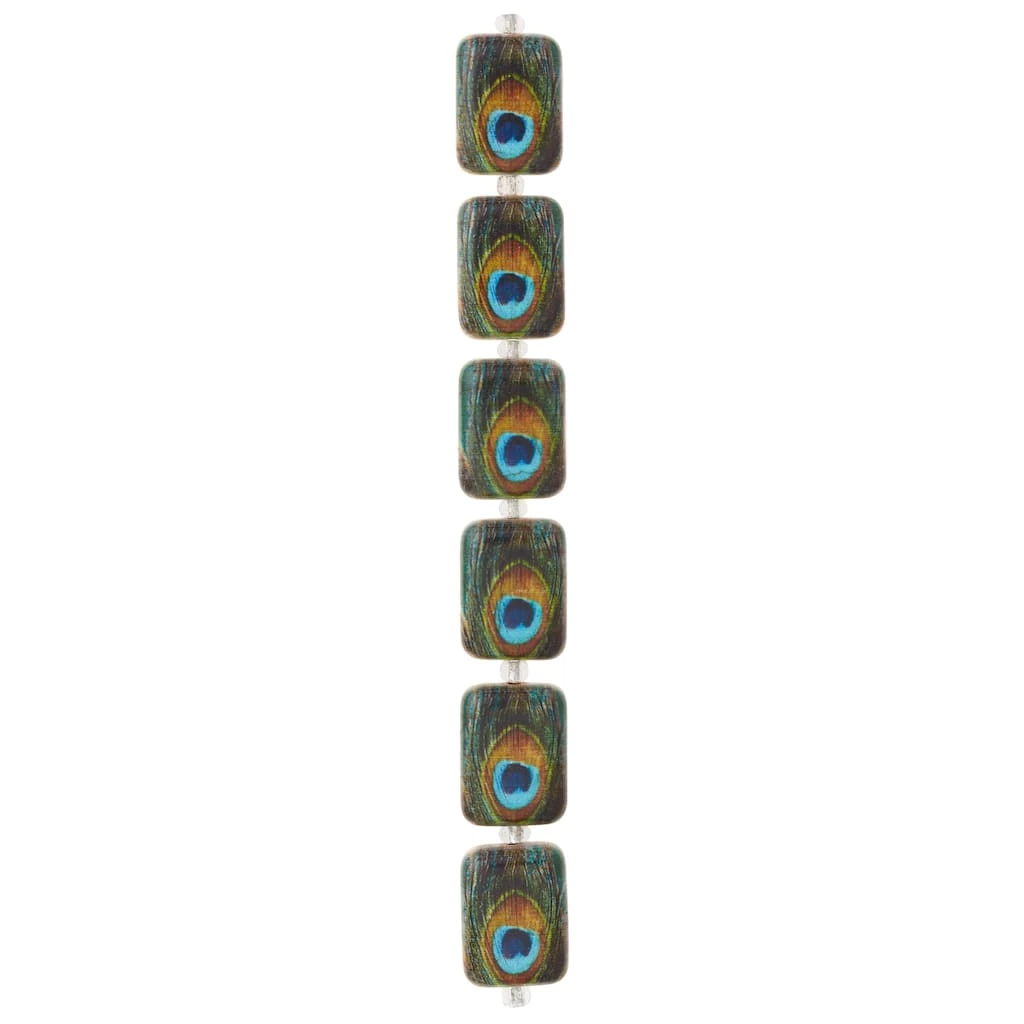 Cheapest ๐ฅฐ Buy ๐คฉ Bead Gallery® Reconstituted Stone Peacock Feather Rectangle Beads, 20mm โ๏ธ ๐ฅ 6 Cheapest ๐ฅฐ Buy ๐คฉ Bead Gallery® Reconstituted Stone Peacock Feather Rectangle Beads, 20mm โ๏ธ ๐ฅ - Image 4