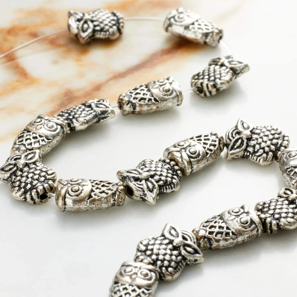 Buy ๐ฏ Cheap โ๏ธ Bead Gallery® Silver Plated Owl Beads, 10mm ๐ ๐ฅ 4 Buy ๐ฏ Cheap โ๏ธ Bead Gallery® Silver Plated Owl Beads, 10mm ๐ ๐ฅ - Image 2