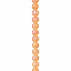 New 🔔 Cheap 🥰 Bead Gallery® Orange Crackle Glass Round Beads, 8mm 🥰 🔔