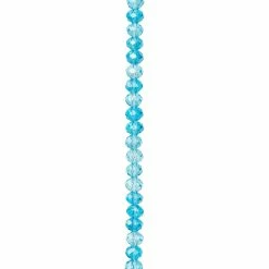 Outlet 🔔 Budget 💯 Bead Gallery® Aqua Rondelle Glass Beads, 6mm ✨ 🔔