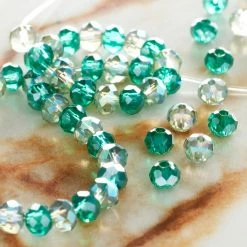 Coupon 🧨 Discount ✨ Bead Gallery® Green Mix Faceted Glass Rondel Beads, 4mm ❤️ 👏 -Bead Gallery Shop 10322173 20
