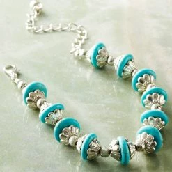 Best deal 👏 Cheap 🧨 Bead Gallery® Silver & Turquoise Rondelle Beads, 12mm ⭐ 🛒 -Bead Gallery Shop 10322355 20