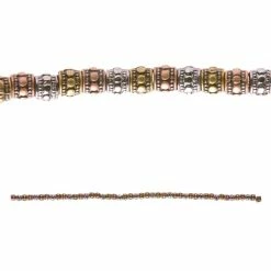 Brand new 💯 Hot Sale 🥰 Bead Gallery® Multicolor Metallic Carved Drum Beads, 4mm ⭐ 😉