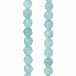 Top 10 😍 Best Pirce 🎁 Bead Gallery® Aqua Faceted Quartzite Round Beads, 6mm 😀 😉