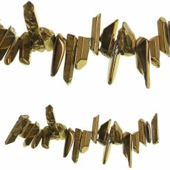 Deals ❤️ New 💯 12 Pack: Bead Gallery® Gold Luster Quartz Nugget Beads 😀 👏