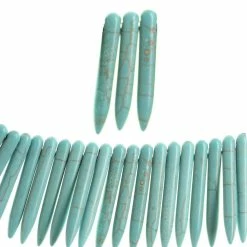 Cheap 🥰 Coupon 👏 Bead Gallery® Reconstituted Turquoise Spike Beads, 40mm 🤩 🎁