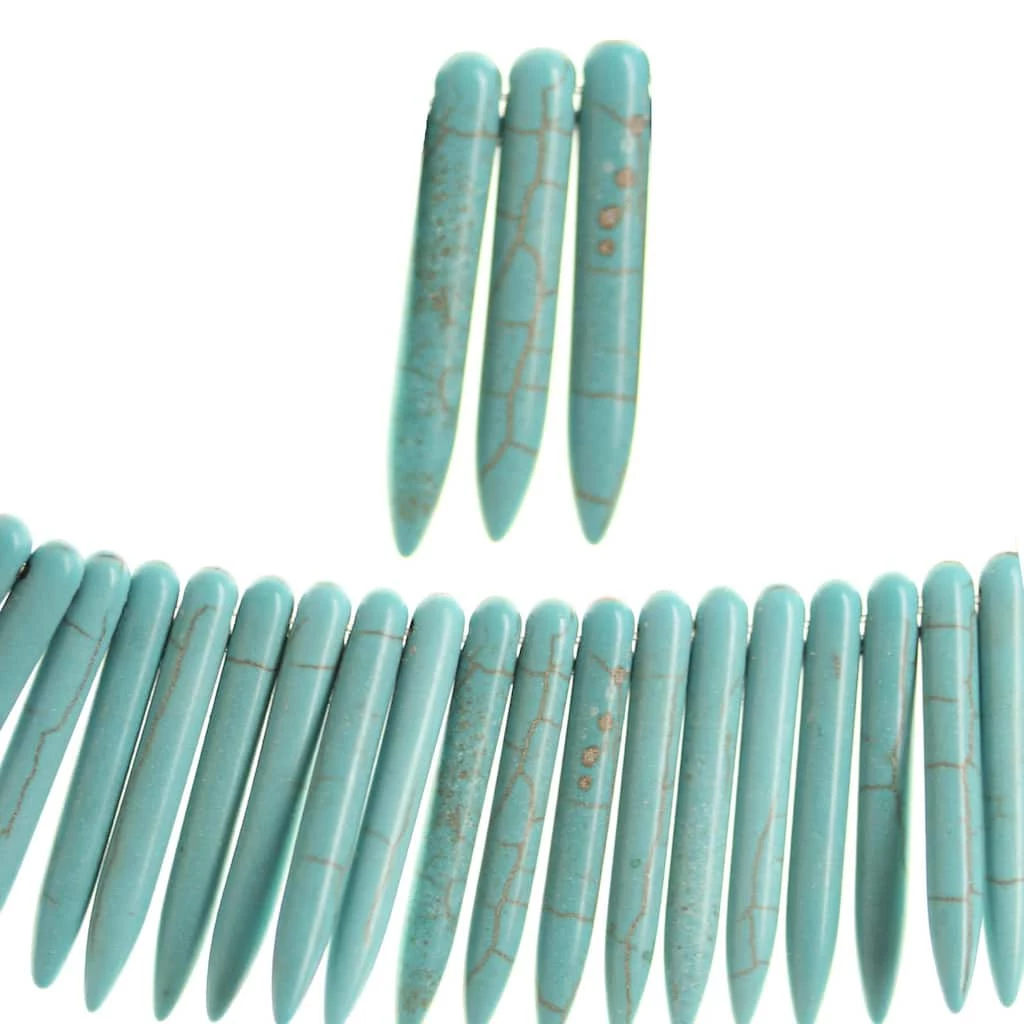 Cheap π₯° Coupon π Bead Gallery® Reconstituted Turquoise Spike Beads, 40mm π€© π 3 Cheap π₯° Coupon π Bead Gallery® Reconstituted Turquoise Spike Beads, 40mm π€© π